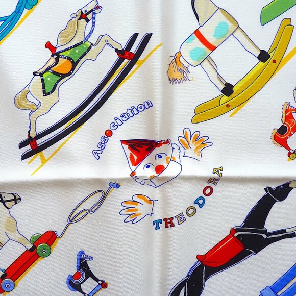 Hermes Silk Scarf "Raconte moi le Cheval" Special Edition Theodora Foundation - Picture 2 of 7